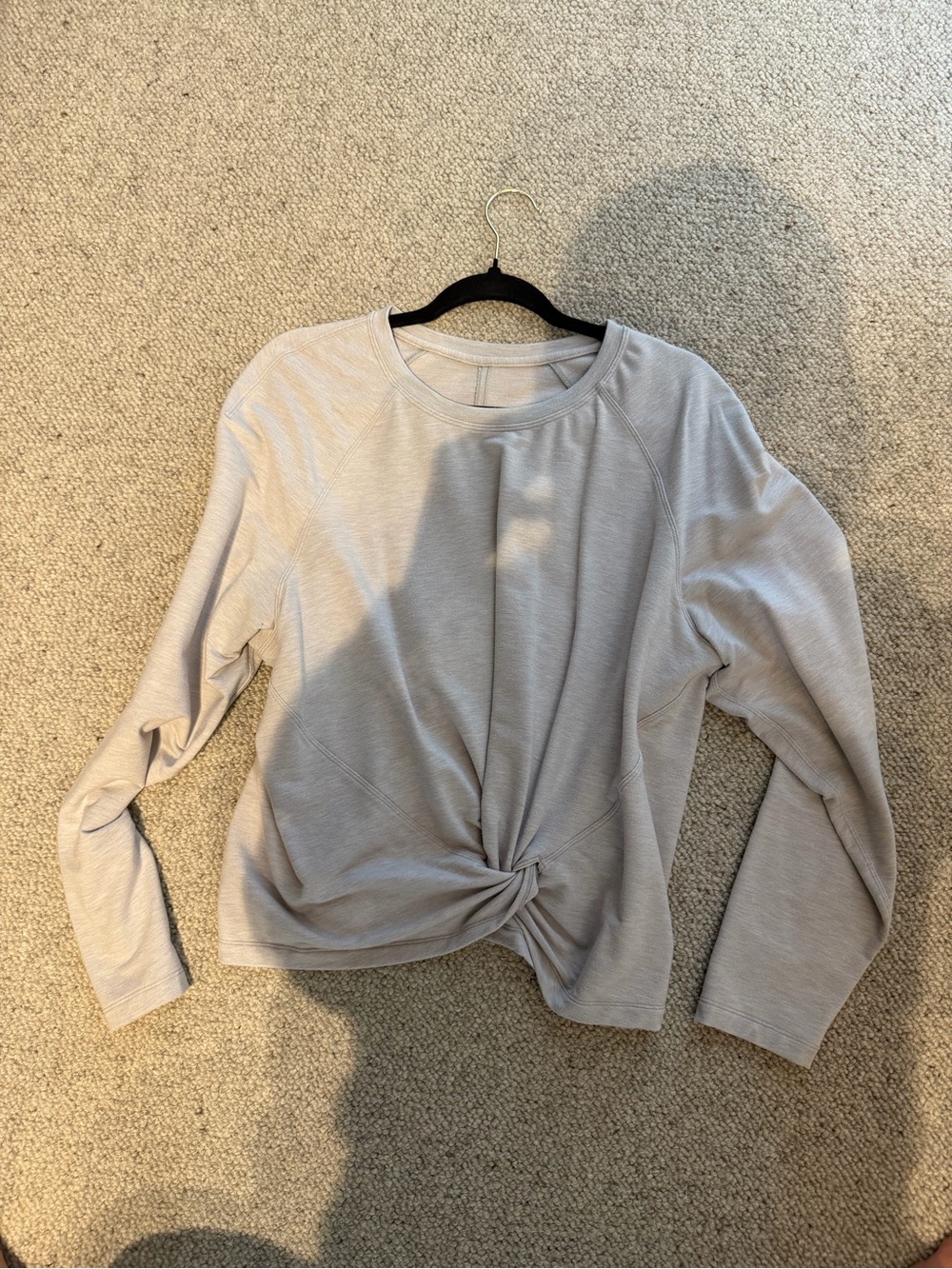 lululemon athletica Light Gray Twist-Front Pullover